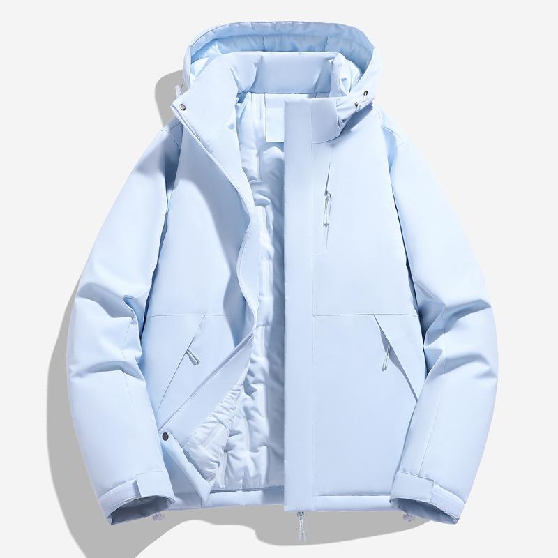 Autumn and Winter New Outdoor Jacket Cotton-padded Jacket Windproof and Waterproof Hooded Fleece Thickened Jacket Couple Model