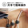 DIZLAS Magnetic Cable Holder, Cable Clip, USB Cord, Wire Management, Storage, Desktop, Desk, Convenient Item (Black)