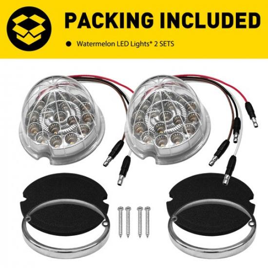 Amber Blue RV Truck LED Side Marker Fender Turn Signal Brake Watermelon Light EV