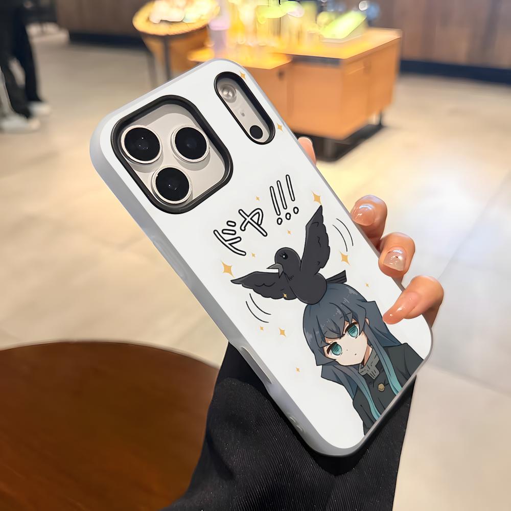Anime Muichiro Tokito Phone Case For IPhone 17 Air 16 E 15 14 Plus 13 12 11 Pro Max Jelly 2 In 1 Protective Case