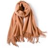 Pure Wool Scarf Winter Men and Women Senior Couple Grey Scarf Shawl Gift Boyfriend Birthday Gift
