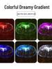 Outdoor Color-Changing LED Jellyfish Garden Lights with Solar Fiber Optics