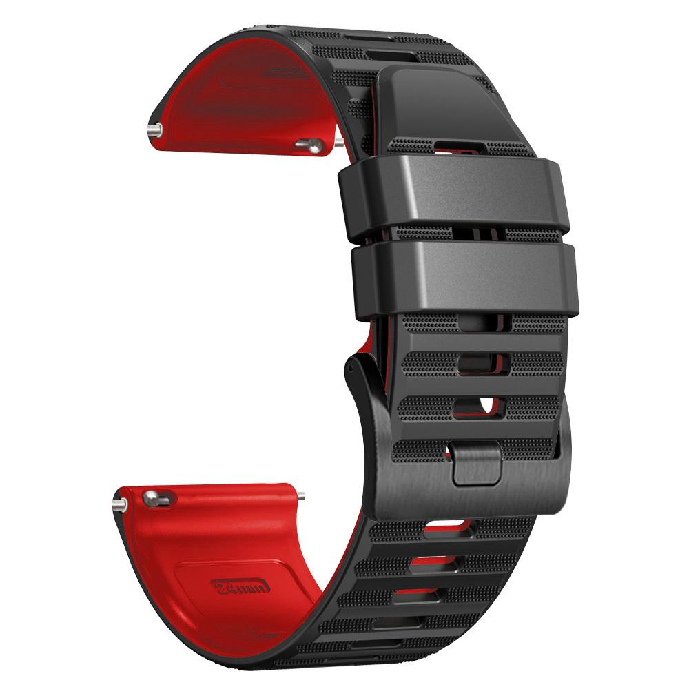 Silikonový 24mm řemínek pro hodinky Ticwatch Pro 5 Enduro/Atlas/Zeblaze Ares3 pro chytré hodinky Garmin Venu X1 Řemínek Náramek Řemínek na hodinky