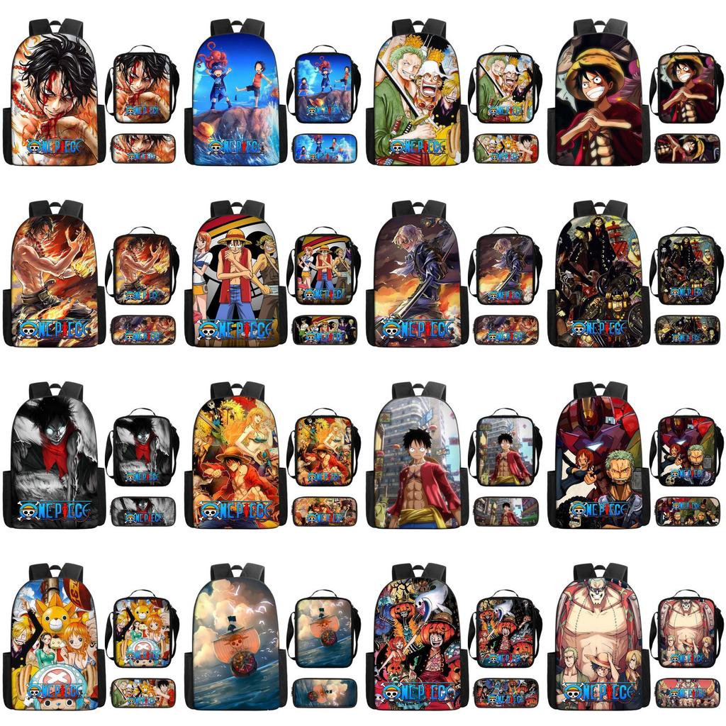 One Piece Luffy Backpack For Kids With Breathable Oxford Fabric School Bag For Elementary Students