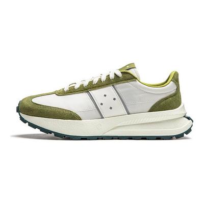Li Ning Light Boat Reflective Trendy Low-Top Casual Shoes Unisex Casual Shoes White Green AZGU081-5