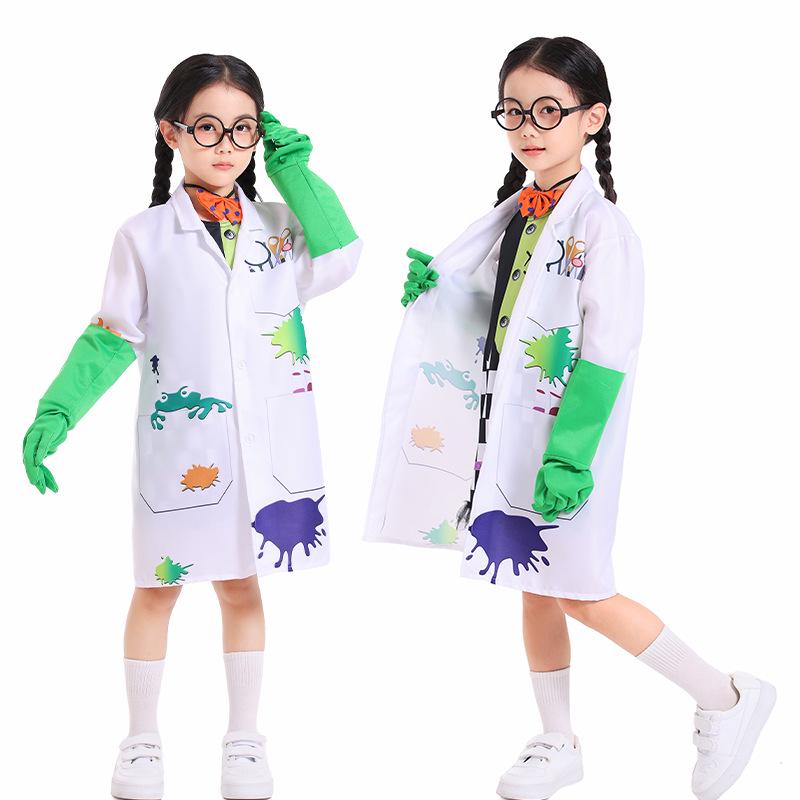 Kinder Halloween Astronomer Wissenschaftler Kostüm mit Frosch Design