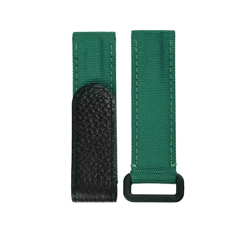 

Universal Nylon Cowhide Watch Band with Comfortable Design Durable and Stylish sub Sea-Dweller Daytona 20mm 20mm зелений