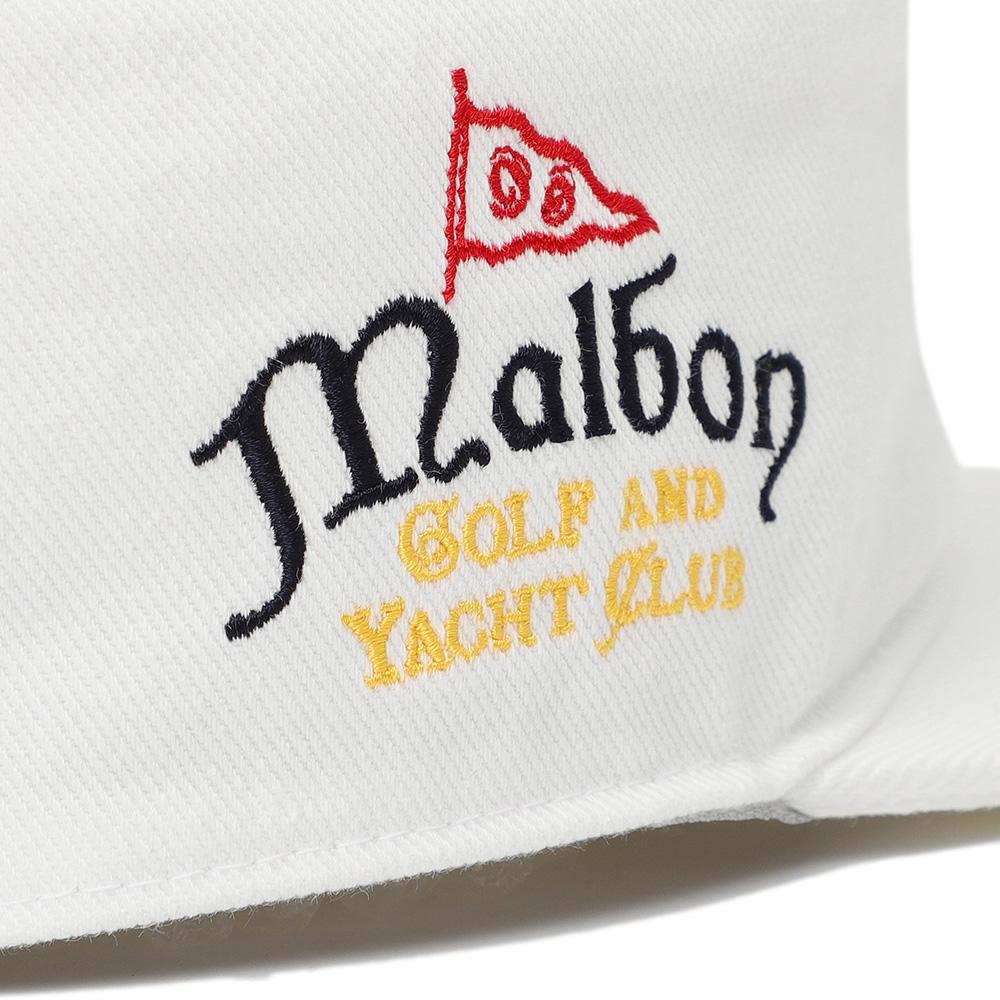 MALBON GOLF Malbon Pillbox Ball Cap Off White