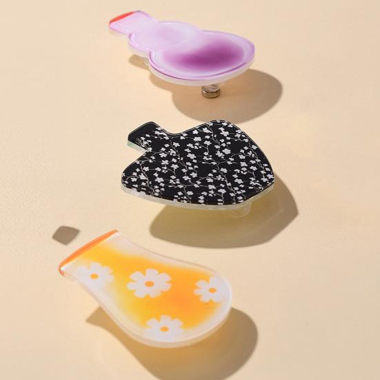 Mini Acrylic Vase Refrigerator Magnet 3D Plants Flower Holder Miniature Vase Fridge Magnet Home Office Kitchen