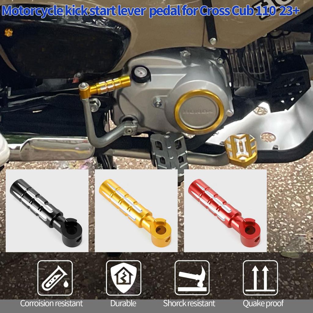 WOOGA Motorcycle Start Lever Footrest Pedal Parts Compatible with Honda Cross Cub 110 CC110 2023-2024 Hunter Cub CT125/Trail125 2020-2024 (Red)