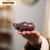 Zisha Zodiac Wealth Cattle Tea Pet Retro Exquisite Miniatures Tea Figurine Play Toys Tea Statue Ornaments Tea Items Accessories