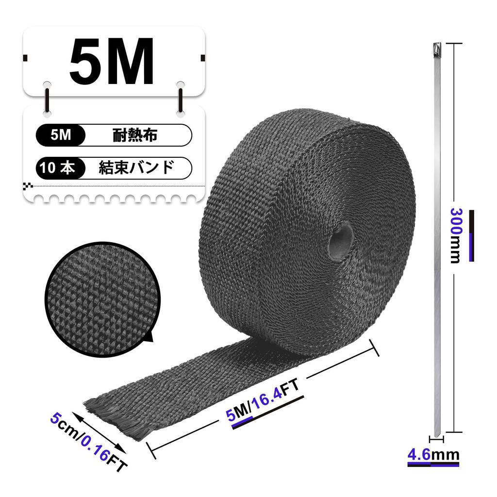 Deecam Heat Resistant Cloth Thermovantage Fiberglass, 2.0 X 12.4 Ft (5 X 5 M),