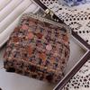 Chinese Style Retro Handmade Bag with Satin Buckle and Loose Change Bag, Chinese Style Gift That Can Hold Bank Card, Small Square Bag