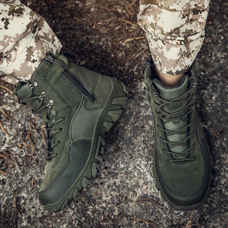 Men Desert Boots Men Casual Camouflage Outdoor Short Combat Boots Anti Slip Large Size Hiking Shoes