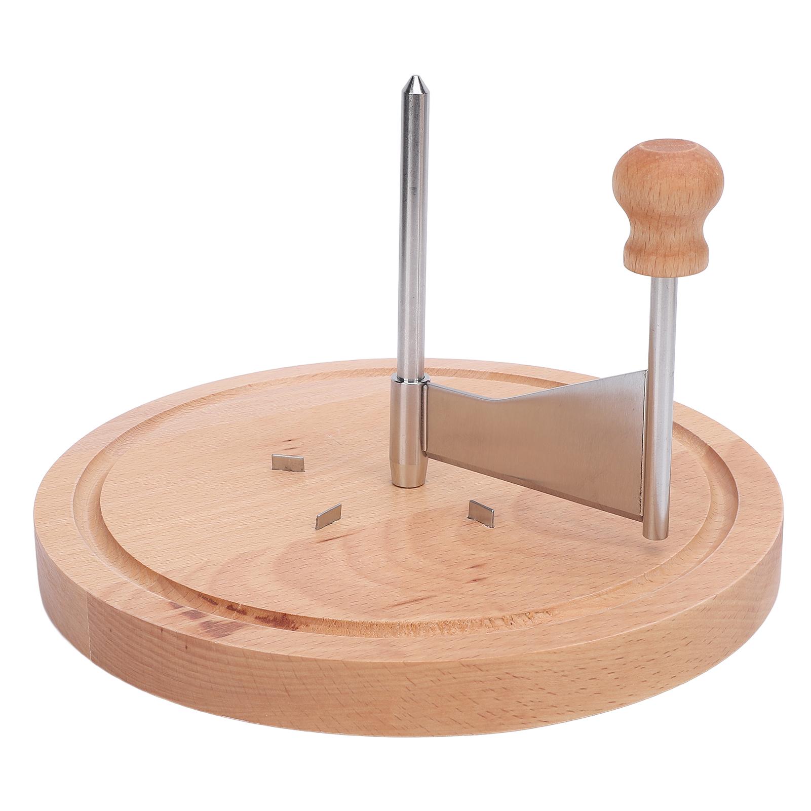 Cheese Shaver Beech Wood and 304 Stainless Steel Spiral Cheese Curler for Parties