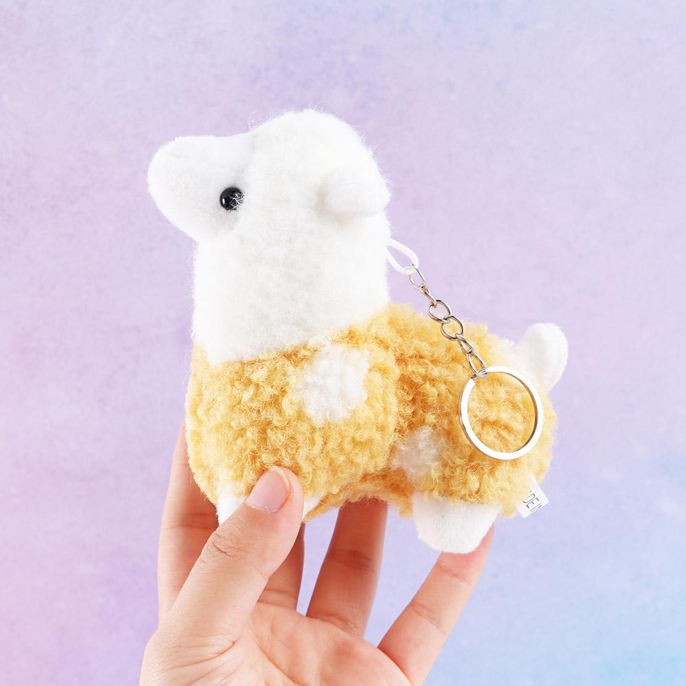Car Key Horse Bag Pendants Key Chain Doll Stuffed Toy Plush Animals Keyrings Alpaca Plush Keychains