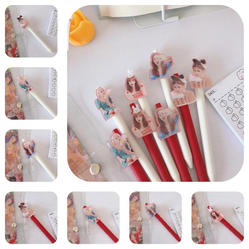 Korean Star Blackpink Peripheral Press Bullet Pen Girl Learning 05mm Stationery