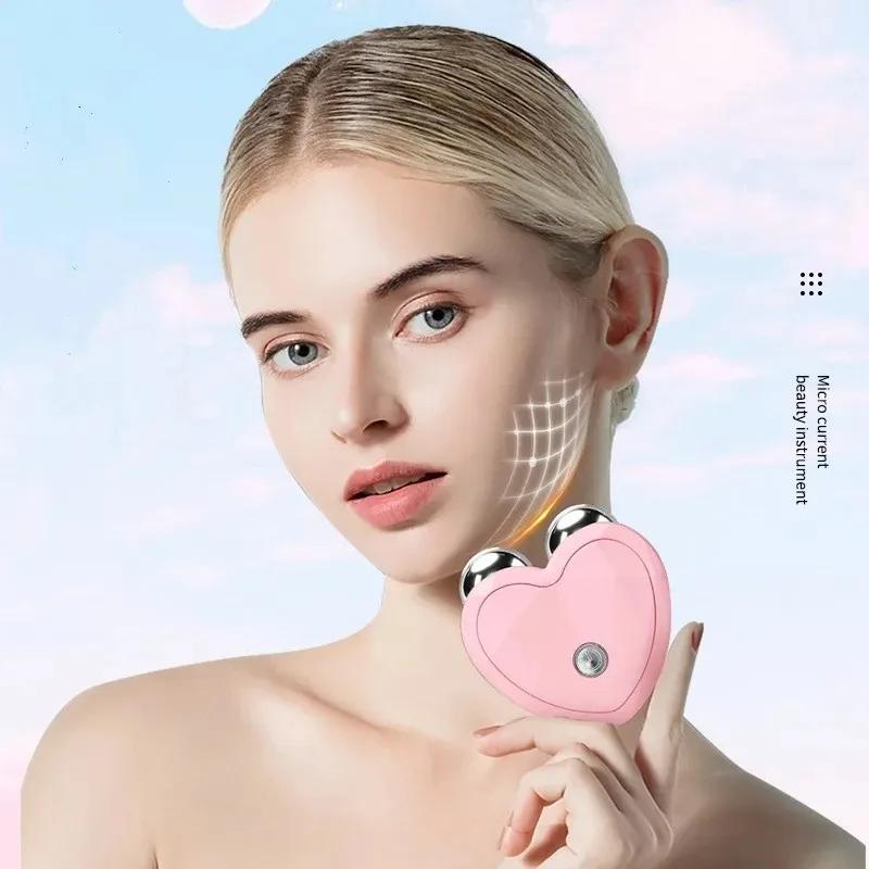 Facial Massager Microcurrent Face Lifting Machine Roller Skin Tightening Rejuvenation Beauty Charging Facial Anti Wrinkle