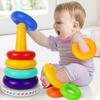 Baby Stacking Rainbow Tower Toy For Infants 6-12 Months Enhances Motor Skills