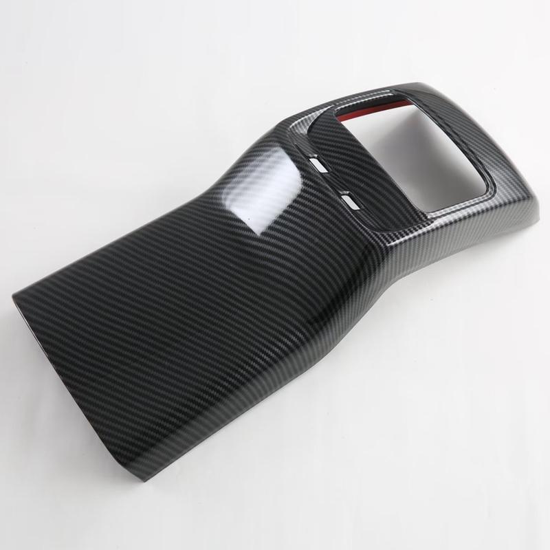 For MG ZS 2024 Car Rear Air Conditioner Outlet Vent Cover Decorative Trim Interior Accessoriess Carbon Fiber-M53K