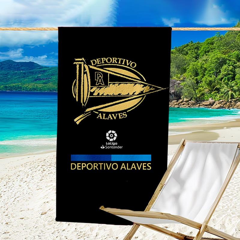 Deportivo FC Bedrucktes Strandtuch, Superweiche Mikrofaser, Perfektes Geschenk Geburtstag, für Pool, Strand, Reisen, für Familie und Freunde