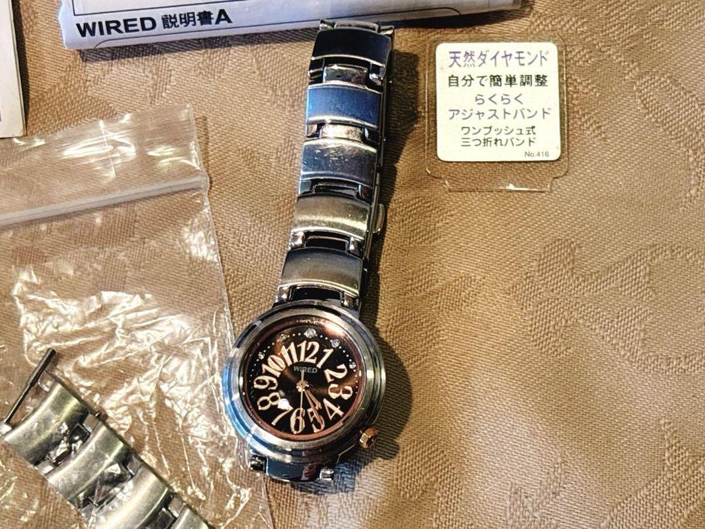 [USED] Seiko WIRED Watch with Natural Diamonds and Easy-Adjust Band