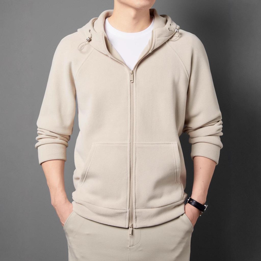 Men's Thick Fleece Hooded Jacket 2025 - Korean Style Winter Casual Fashion Hoodie
