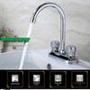 Stainless Steel Double-Handle Basin Faucet