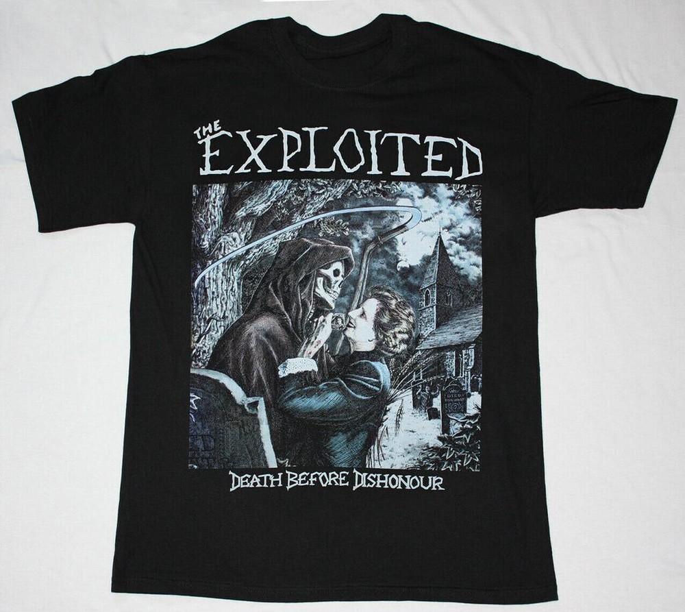 The Exploited Death Before Dishonour 1987 Black Men All size Shirt ND021 Unisex T-Shirt XXL