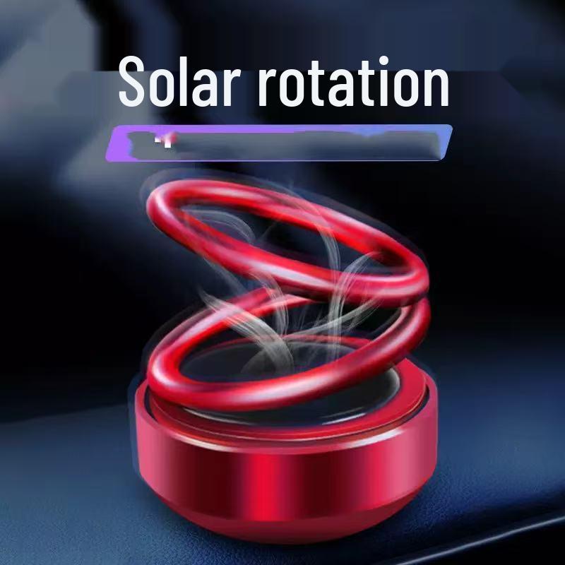 Solar-Powered Rotating Car Aromatherapy Ornament