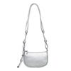 Women Mini Crescent Crossbody Bag Soft PU Leather Shoulder Bag Adjustable Strap Small Underarm Purse Casual Fashion Zipper Handbag