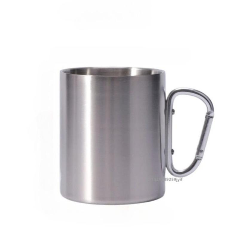 1PC Outdoor Mountaineering Button Water Cup 220ml-700ml Travel Camping Portable Camping Picnic Beer Cups Stainless Steel
