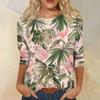 Womens Spring Tops Summer Shirts for Women Casual Crewneck Printed Blouse Womens Summer Shirts Loose Fit Lightweight Style