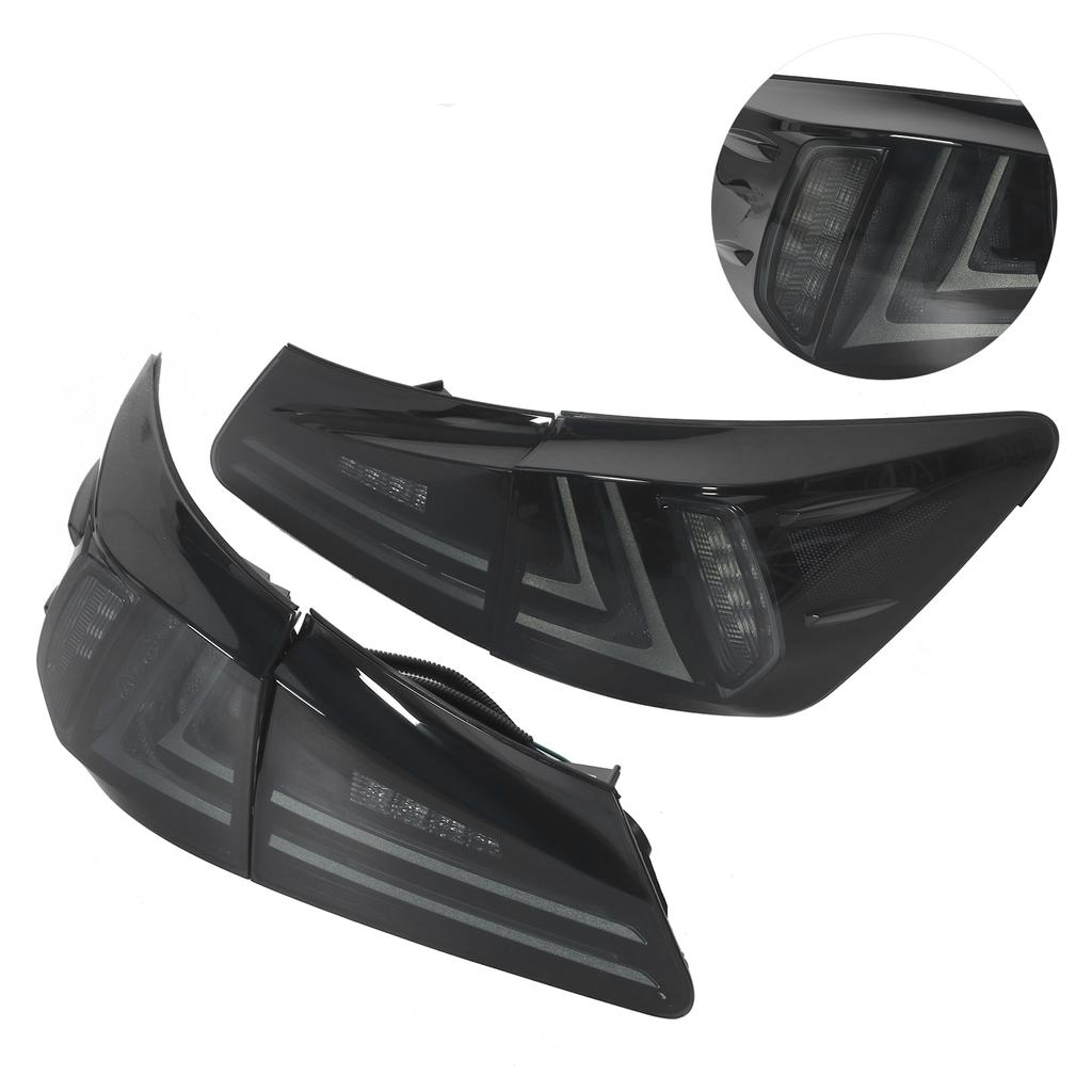 Full LED Tail Lights Smoked Lens IP67 Proof Fit for IS250 IS350 ISF 2006 2013