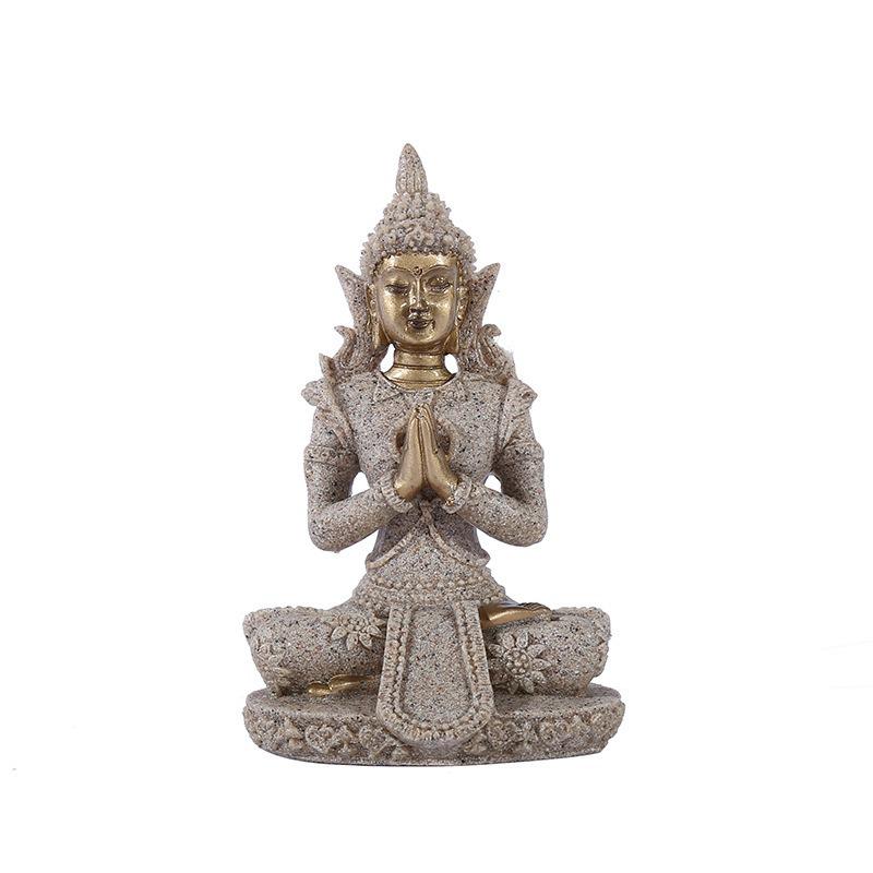 

Southeast Asia Sandstone Buddha Resin Sculpture for Home Décor