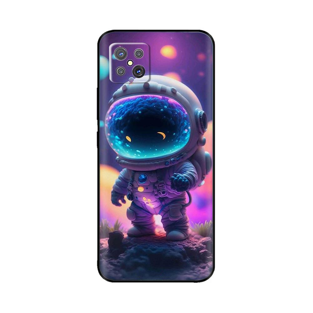 For Oppo Reno4 Z 5G Case Cute Cartoon Painted Black Silicone Soft TPU Back Cover For OPPO A92S Phone Back Bumper Shell Bag Coque
