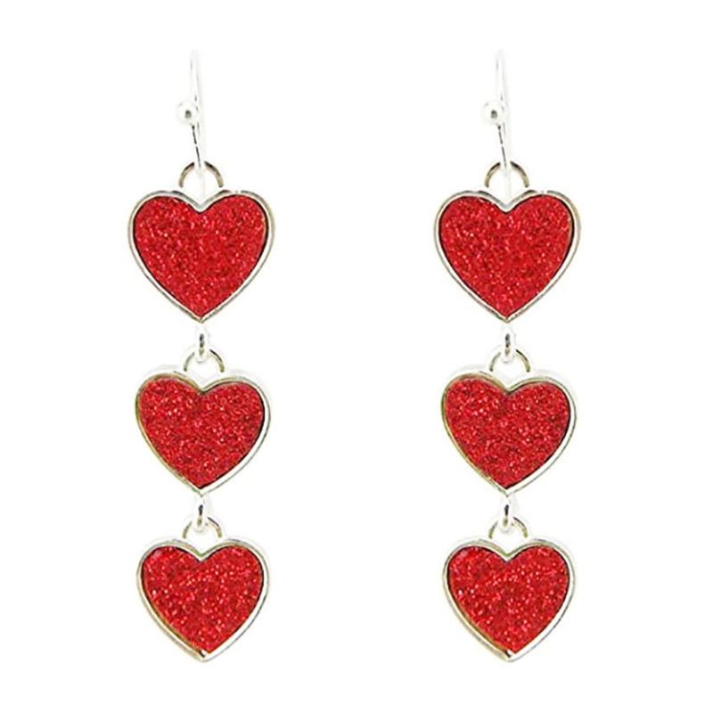 Temperament Pendant Earring Sweet Cool  Love Heart Charm Earrings Y2K Style Small Hoop Earrings Fashion Jewelry