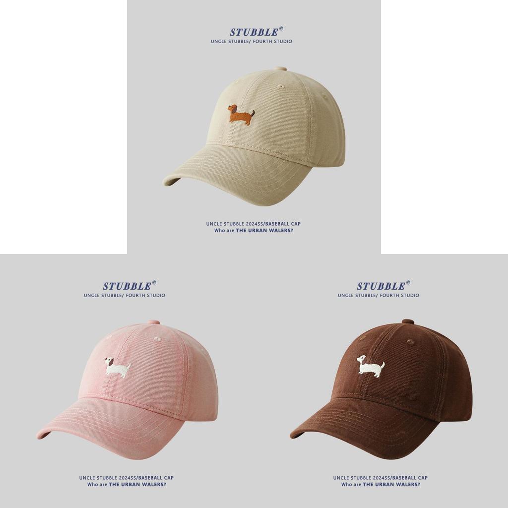 Original Design Corgi Embroidered Baseball Cap With Wide Brim For Sun Protection And Breathability