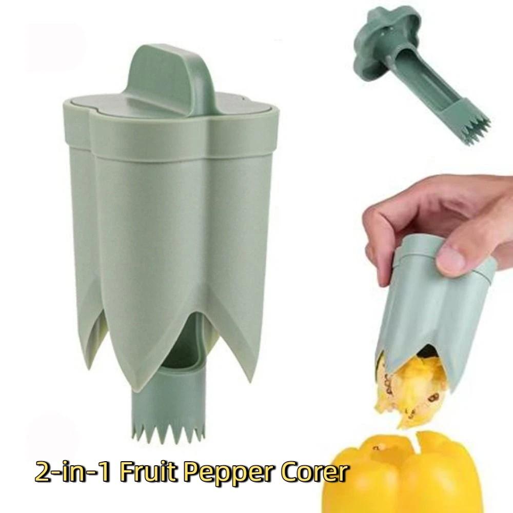 Food Grade Colored Pepper Corer Twist Pepper Core Remover Vegetable Coring Tool  Tomato