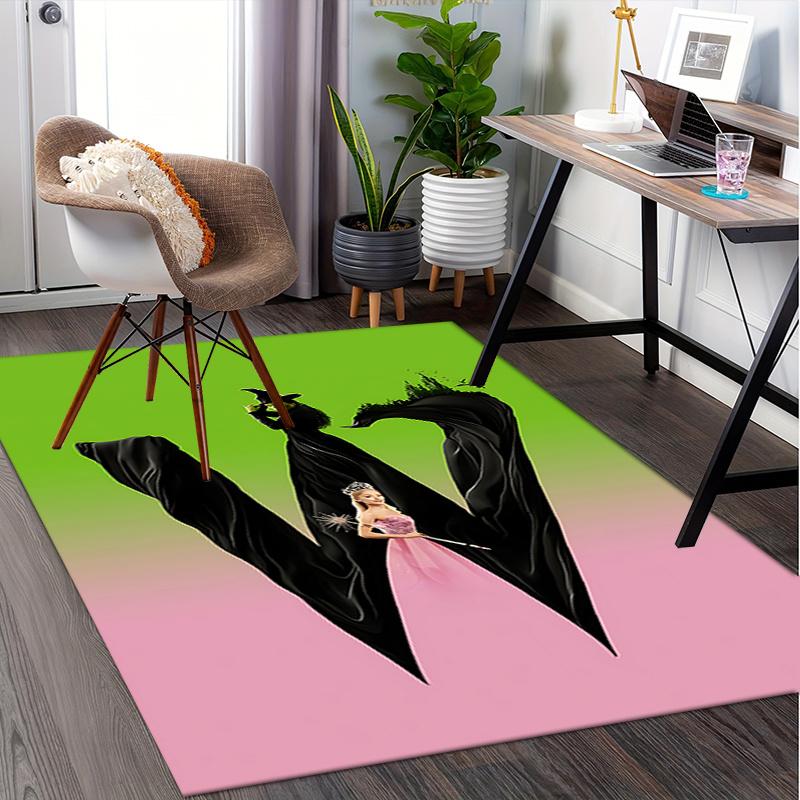 WickedWizard Pattern Polyester Office Carpet Chair Mats, Home Decor Dormitory Floor Protector with Anti-Skid Backing, Large Area Coverage,Ch