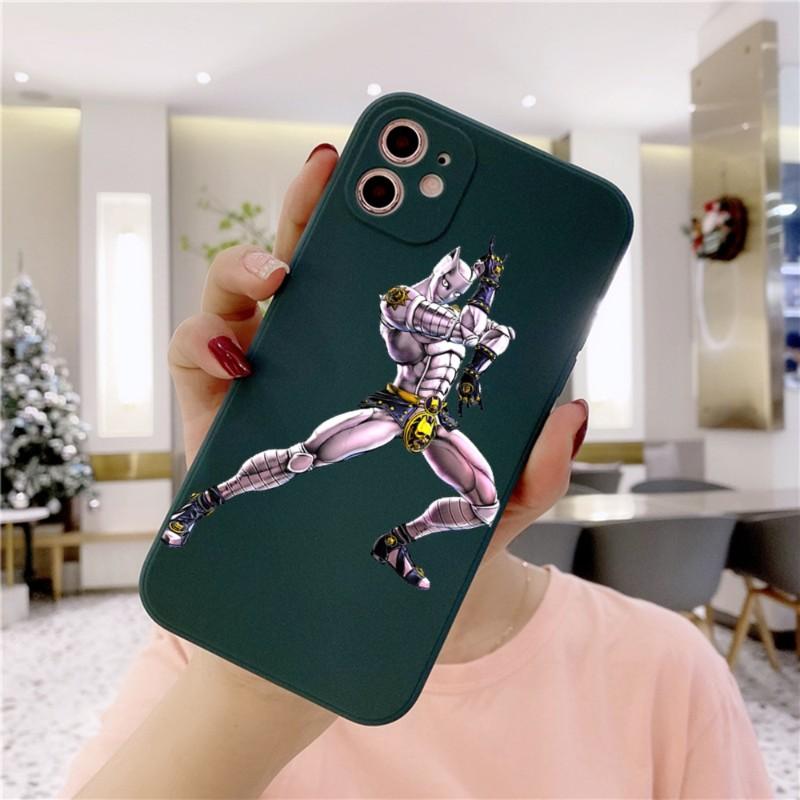 Cortoon JOJO'S BIZARRE pouzdro na telefon pro iPhone 14 11 12 13 Pro Max X XR XSMax 6 6S 7 8 Plus SE 2022 Měkký čtvercový barevný kryt telefonu