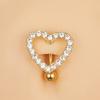1PC Surgical Steel 14G CZ Reversed Bar Belly Button Ring Heart Navel Stud Piercing Ring Jewelry Sexy Umbilical Oreja Pircings