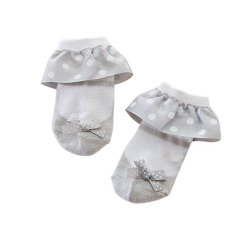 Søte småbarn babysokker Dots Princess Lace bomullssokker