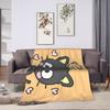 Cute Chococats Warm Soft Blanket Black Cat Students Plush Throw Blanket Street Trend Bedroom Flannel Bedspread Sofa Bed Cover