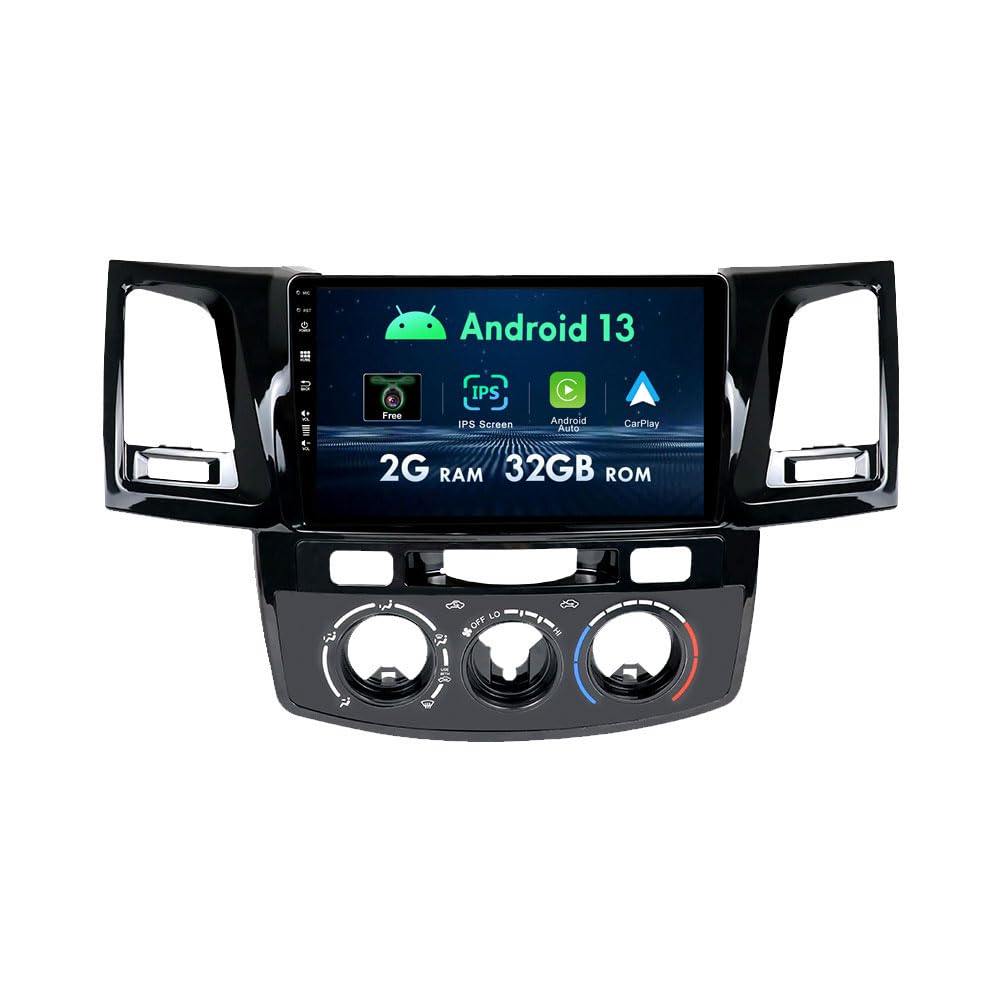 MISONDA IPS Android Car Radio Stereo for Toyota and Vigo with GPS and Android Auto Free Camera and Microphone 9-inch Fortuner, Hilux, Revo,