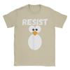 Humorous Funny Penguin Resist Cool T-Shirt Men Crewneck 100% Cotton T Shirt Protest Against Tariffs Short Sleeve Tees Gift merch