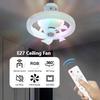 3 Speed Dimmable Small Ceiling Fan Lamp Household 360° Rotating Ceiling Fan Light Remote Control E27 Lighting Fan