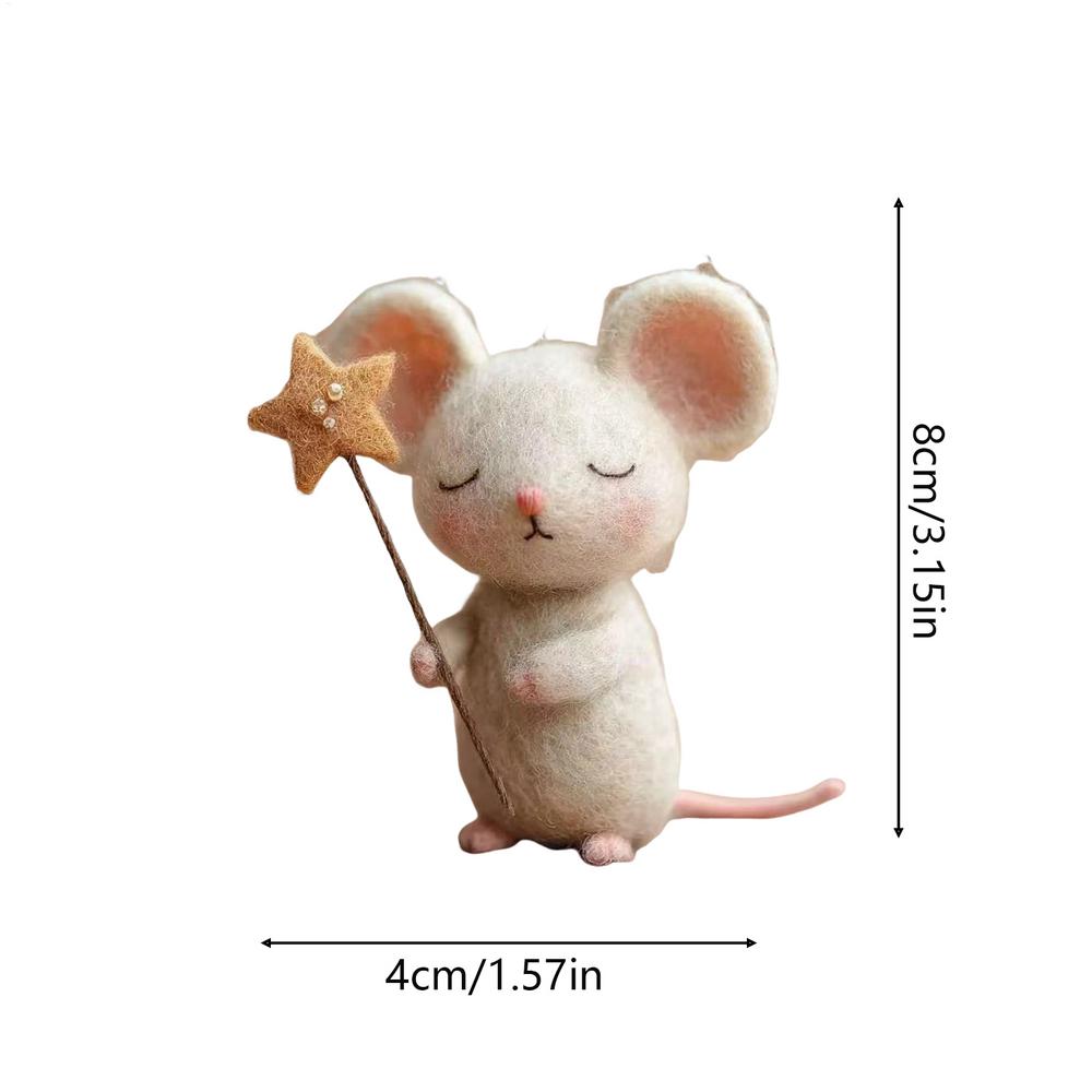 

Felt Mice 3.1 Inch Fashionable Mousee Tabletop Decor for Christmas Easter Holiday Home Table Party Fireplace Mantel Bookshelf