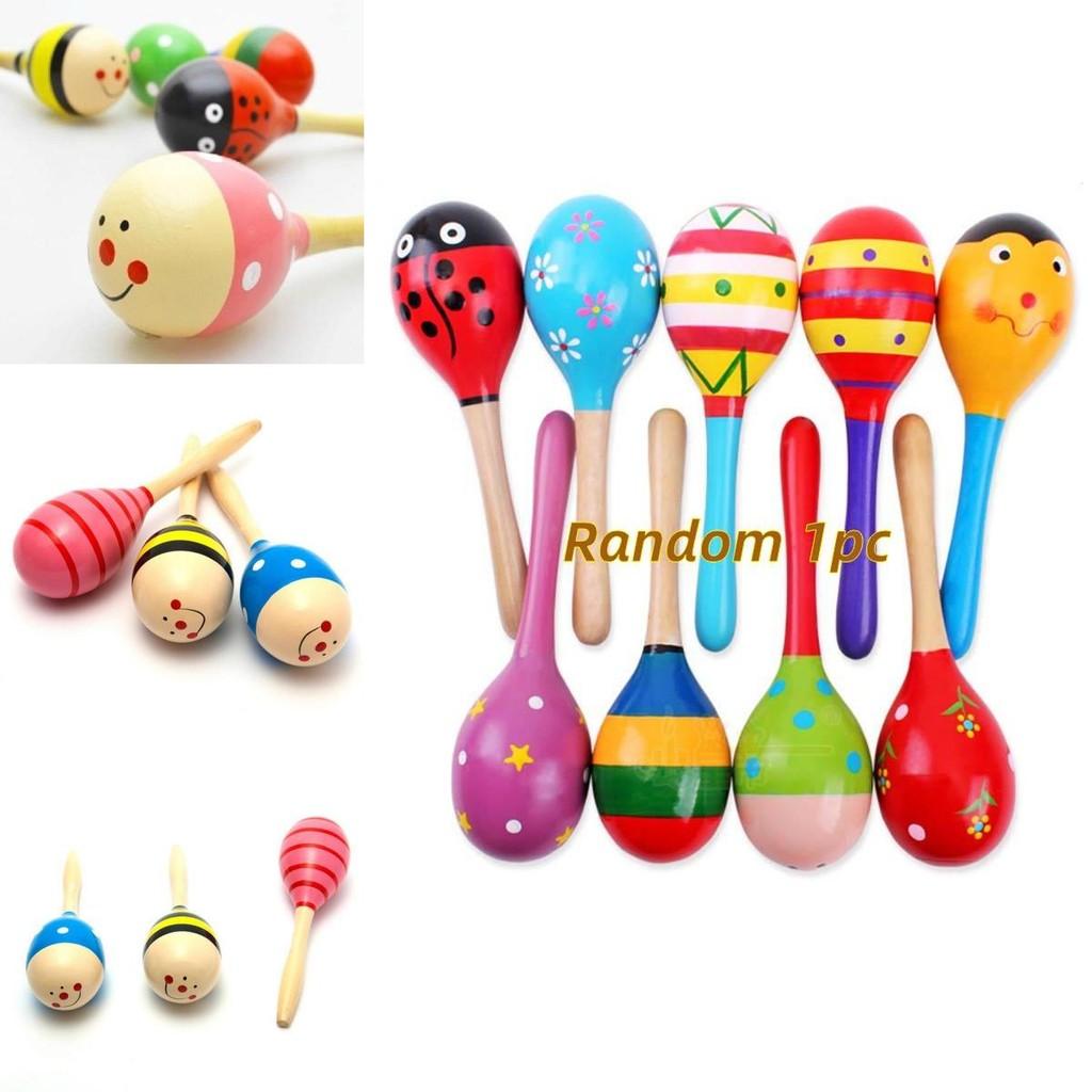 Wooden Shaker Rattle Musical Instrument For Baby Sensory Development And Playtime