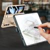 Fold Pen Holder Hinge Case for Samsung Galaxy Z Fold 4 5G Bracket Stand Case Hard PC Cover Glass Film